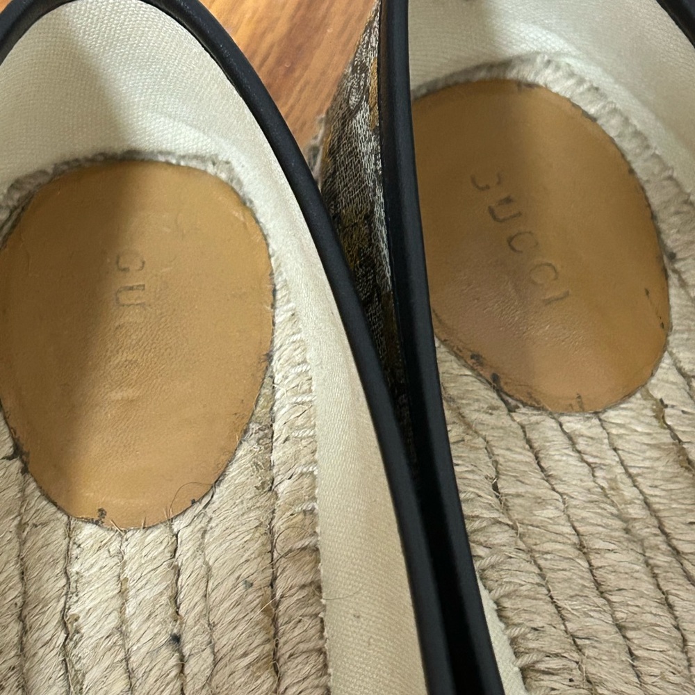 GUCCI GG Supreme Monogram Bees Espadrille Flats US Womens - Picture 5 of 5